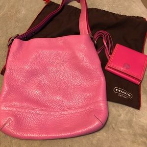 Pink Vintage Coach Bag and wallet